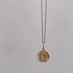 Mejuri gold vermeil Iris medallion necklace